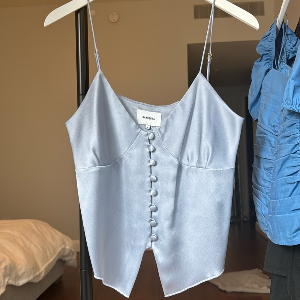 Nanushka blue tank top